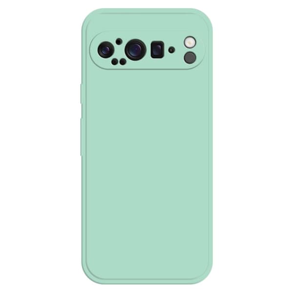 Google Pixel 9 Pro XL fleksibelt deksel med rett kantbeskyttelse - Cyan Green