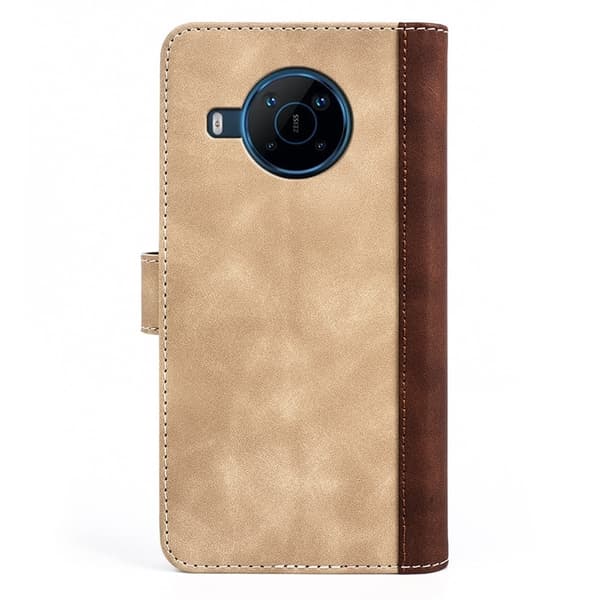 To Farvet Læder Flip Case til Nokia X100 - Gul Yellow