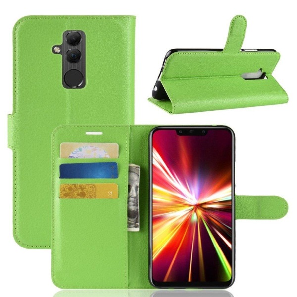 Huawei Mate 20 Lite mobilfodral syntetläder silikon stående plån Grön