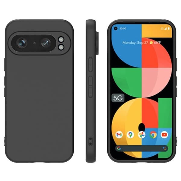 Mykt og matt deksel for Google Pixel 9 Pro XL - Svart Black