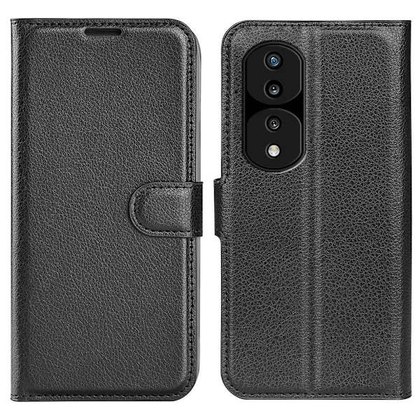 Klassisk Honor 70 Pro Flip Etui - Sort Black