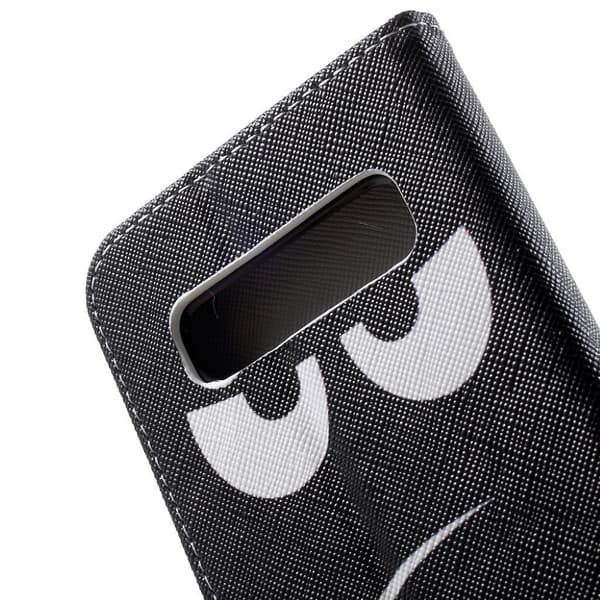 Samsung Galaxy S10 Plus kryds tekstur læder flip etui - Do not Touch My Phone Multicolor