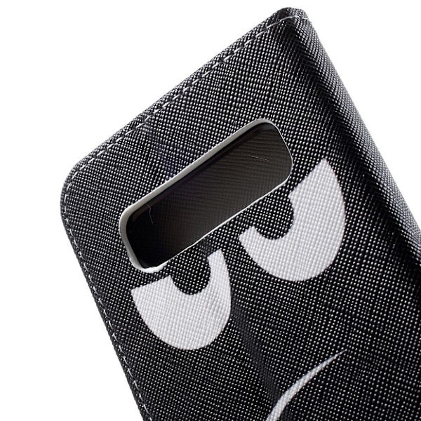Samsung Galaxy S10 Plus läder fodral med kors textur - Do Not Touch My Phone multifärg