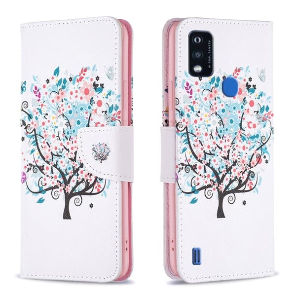 Wonderland ZTE Blade A51 flip-etui - Blomstertre Multicolor