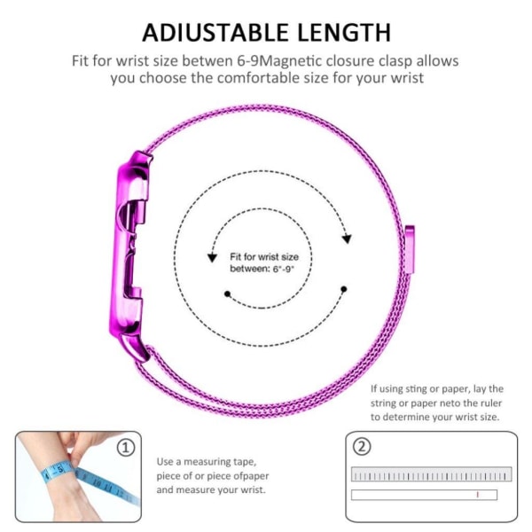 Apple Watch Series 4 40 mm milanesiskt klockarmband i rostfritt stål - Mörklila Lila