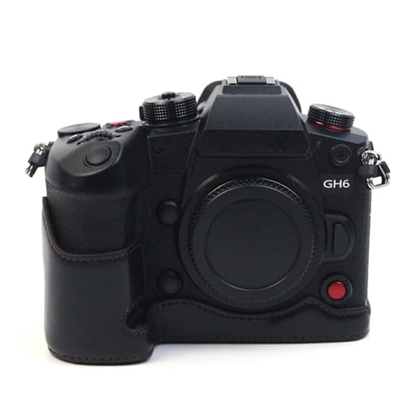 Panasonic Lumix GH6 lædercover til halvdelen af kroppen - Sort Black