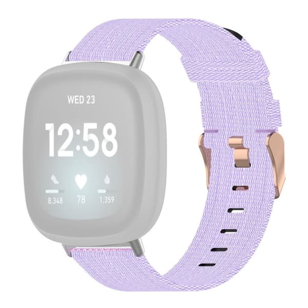 Fitbit Sense 2 / Versa 4 nylon-urrem - Lyselilla Purple