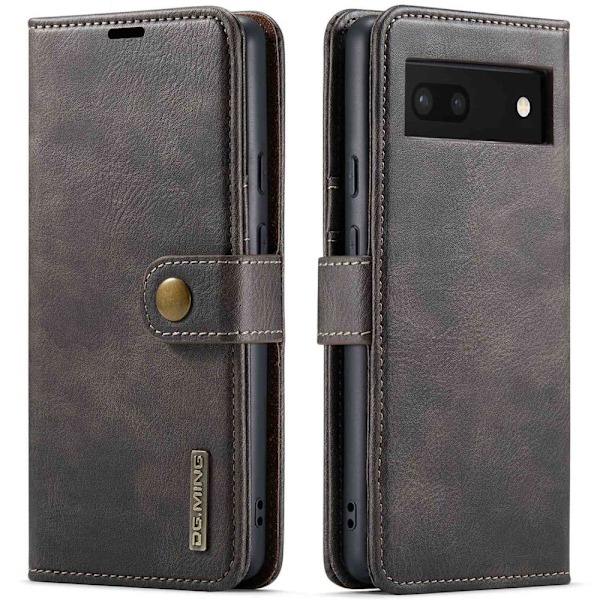 DG.Ming Google Pixel 6a 2-in-1 Pung Etui - Grå Silver grey