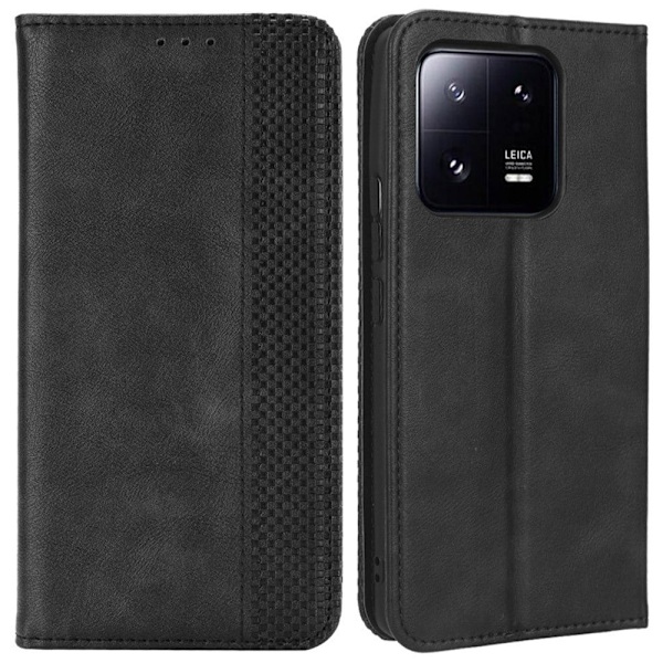 Bofink Vintage Xiaomi 13 Læder Etui - Sort Black