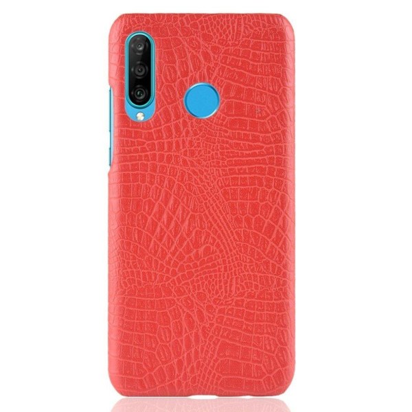 Huawei P30 Lite krokodille etui - Rød Red