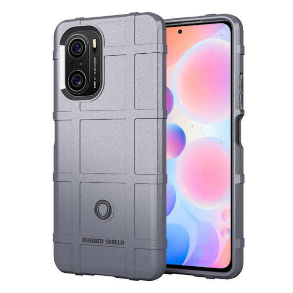 Rugged Shield Etui Xiaomi Redmi K40 / K40 Pro / K40 Pro Plus - Grå Silver grey