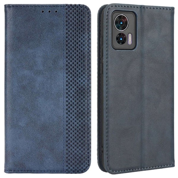 Bofink Vintage Motorola Edge 30 Neo Læder Etui - Blå Blue