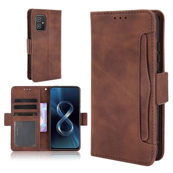 Moderni Nahkalaukku For ASUS Zenfone 8 - Ruskea Brown