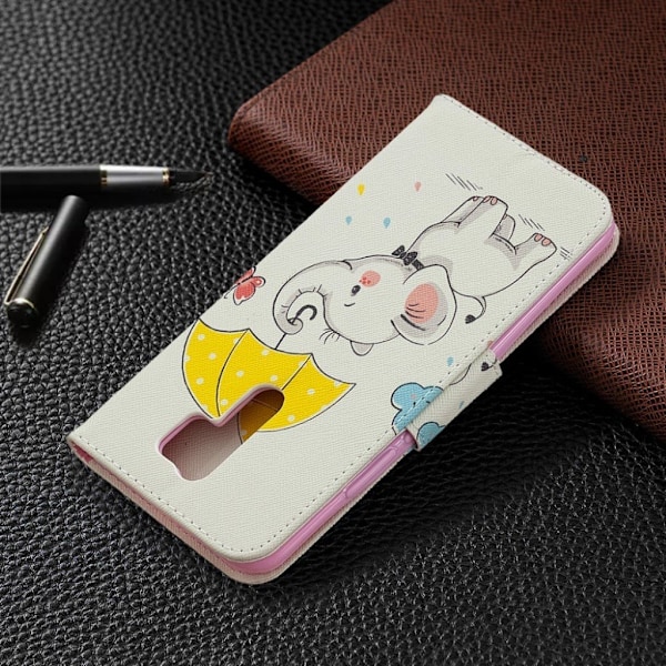 Wonderland Xiaomi Redmi 9 Läppäkotelo - Elephant Holding An Umbrella Multicolor