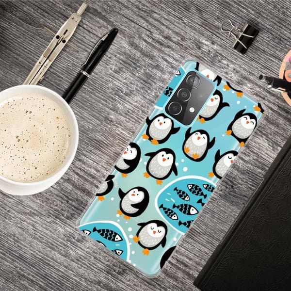 Deco Samsung Galaxy A32 5G kotelot - Pingviini Multicolor