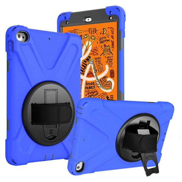 iPad Mini (2019) X-Shape hållbart hybridfodral - Blå Blå