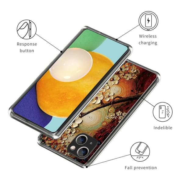 Deco iPhone 15 Plus skal - Blomma Brun
