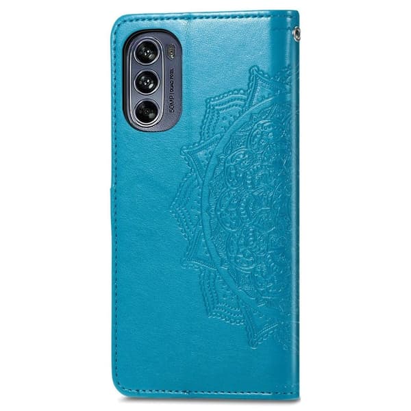 Mandala Motorola Moto G62 5g Flippetui - Blå Blue
