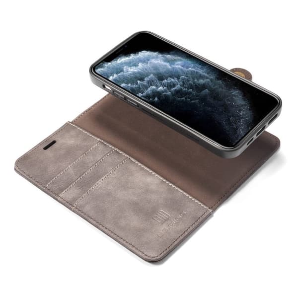 DG.Ming iPhone 13 Mini 2-in-1 Lommebok Etui - Kaffe Silver grey