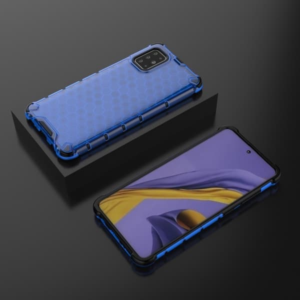 Bofink Honeycomb Samsung Galaxy A51 skal - Blå Blå