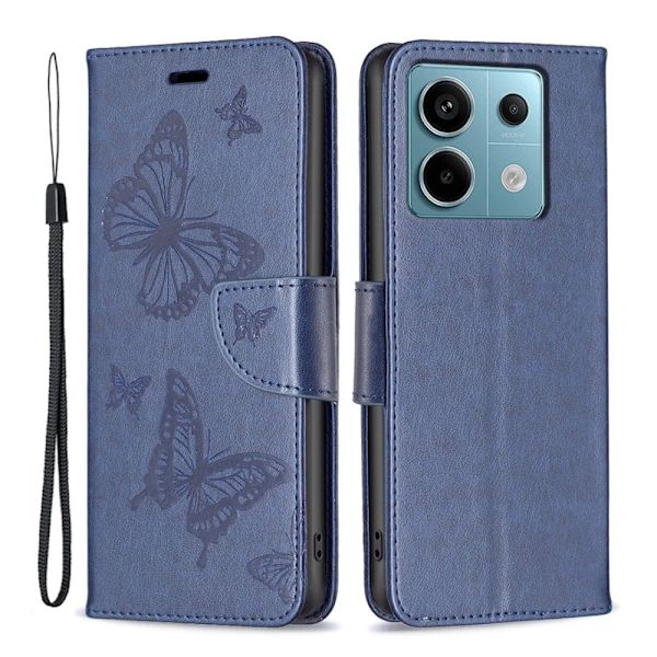 Butterfly Xiaomi Redmi Note 13 Pro 5G  skinnveske - Blå Blue