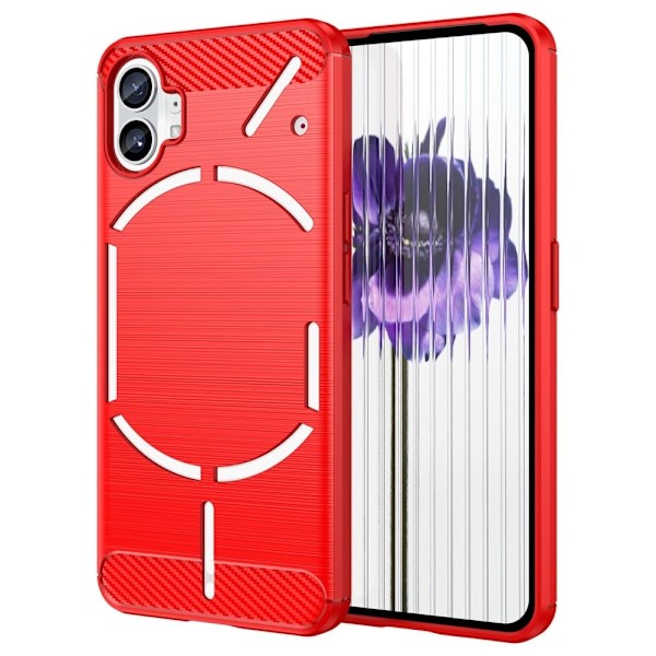 Carbon Flex Suojakotelo Nothing Phone (1) - Punainen Red