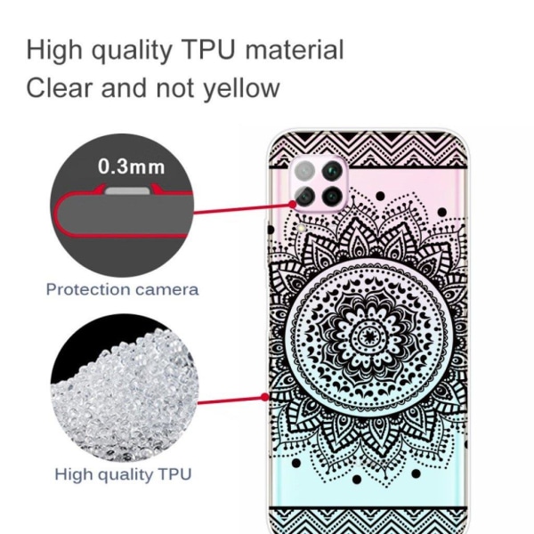 Deco Huawei P40 Lite / Nova 6 SE Cover - Mandala Blomst Black