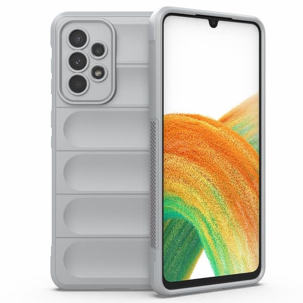Mjukt greppformat Samsung Galaxy A53 5G skal - Silver/Grå Silvergrå