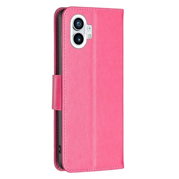 Butterfly läder Nothing Phone (1) fodral - Rosa Rosa