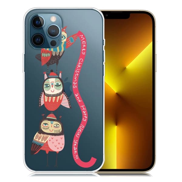 Joulu iPhone 13 Pro Max tapauksessa - Pöllöt Multicolor