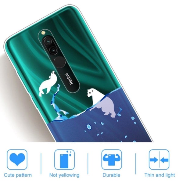 Deco Xiaomi Redmi 8 cover - Svømning Bjørn Blue