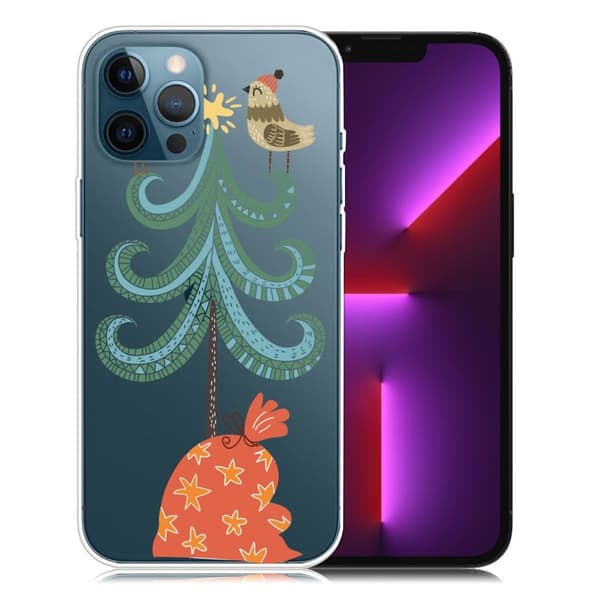 Julfodral till iPhone 13 Pro - Fågel På Träd multifärg