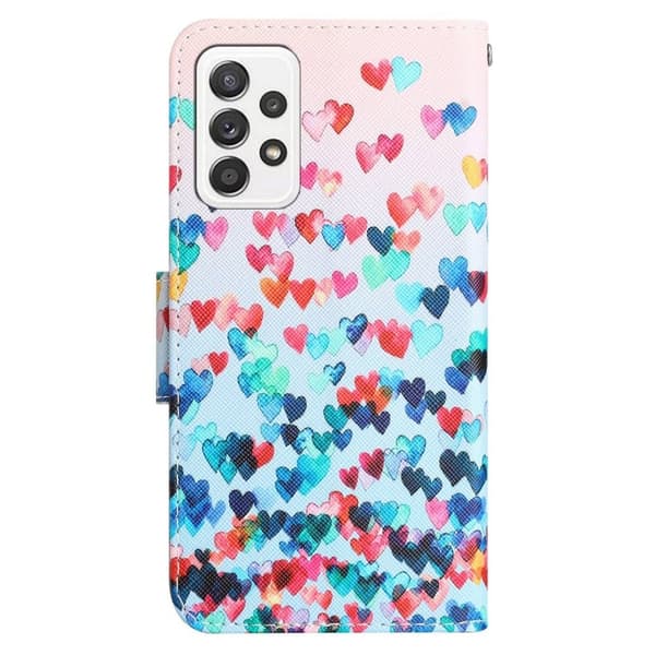 Wonderland Samsung Galaxy A33 5G Flip Etui - Love Hjerte Multicolor