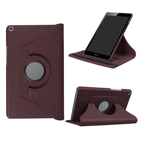 Huawei MediaPad T3 8.0 Etui med 360 grader roterende stand - Brun Brown