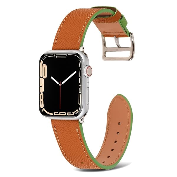 Apple Watch (41mm) urrem i ægte læder med struktur - Brun Brown