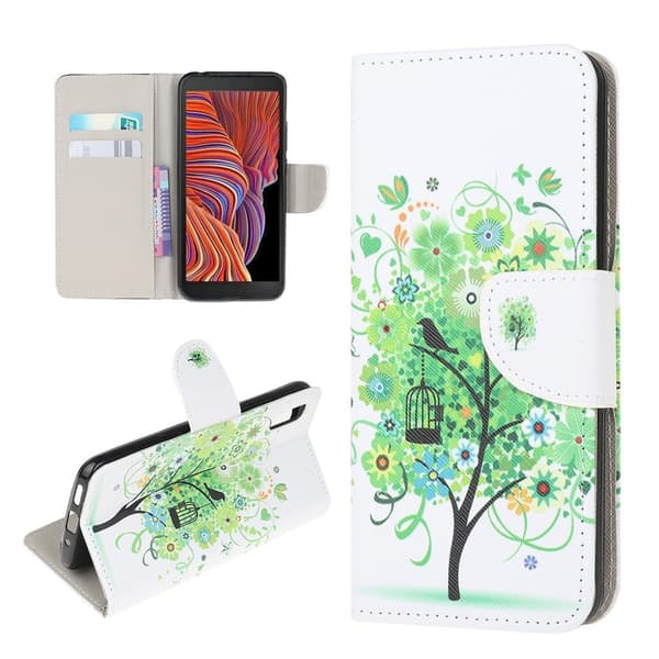 Wonderland Samsung Galaxy Xcover 5 Flippetui - Grønt Tre Multicolor