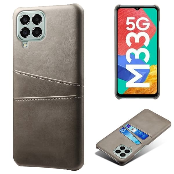Samsung Galaxy M33 5G skal med korthållare - Silver/Grå Silvergrå