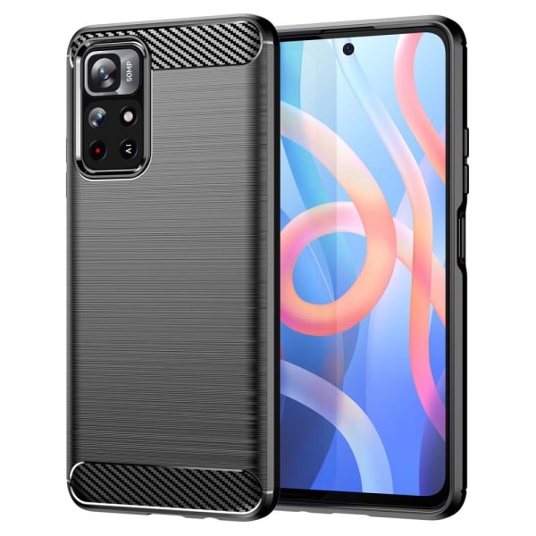 Carbon Flex Suojakotelo Xiaomi Redmi Note 11T 5G / M4 Pro 5g - Musta Black