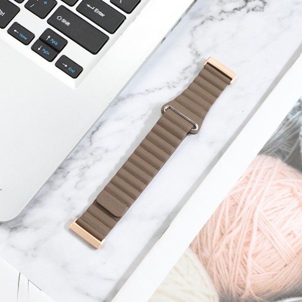 Fitbit Versa 3 äkta läder klockarmband - kaffe Brun