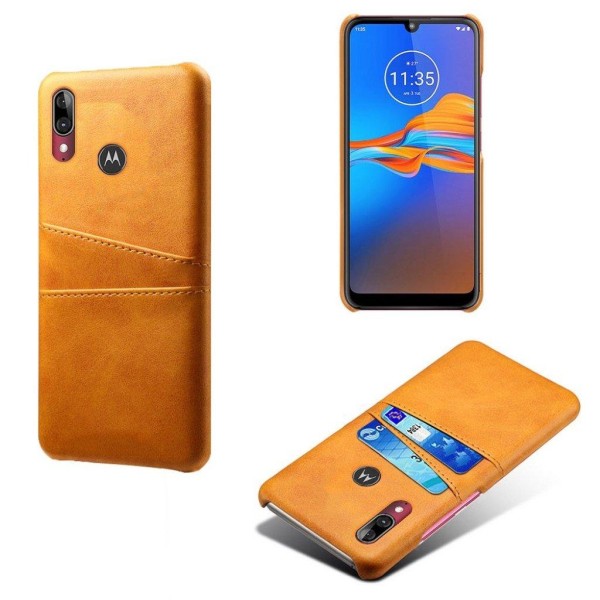 Motorola Moto E6 Plus skal med korthållare - Orange Orange