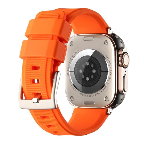 Apple Watch Series 8 (41mm) raidallinen silikoniranneke - Valkoinen White