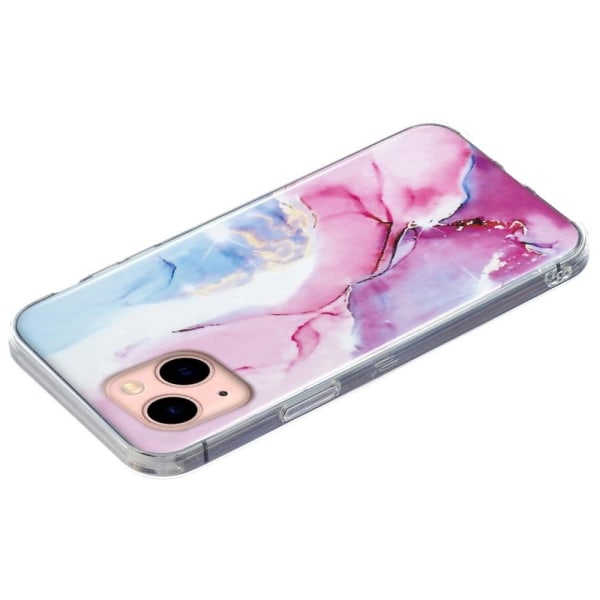 Marble design iPhone 13 cover - Lyserød/Blå Multicolor