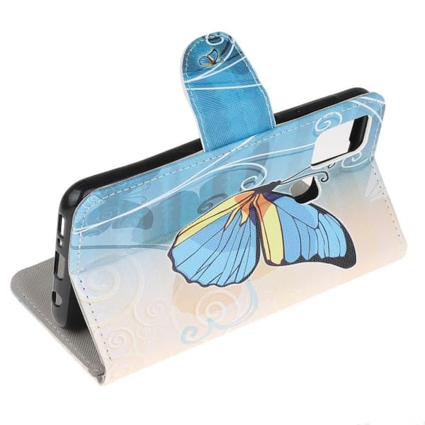 Wonderland Huawei P Smart 2020 Etui - Blå Sommerfugl Multicolor