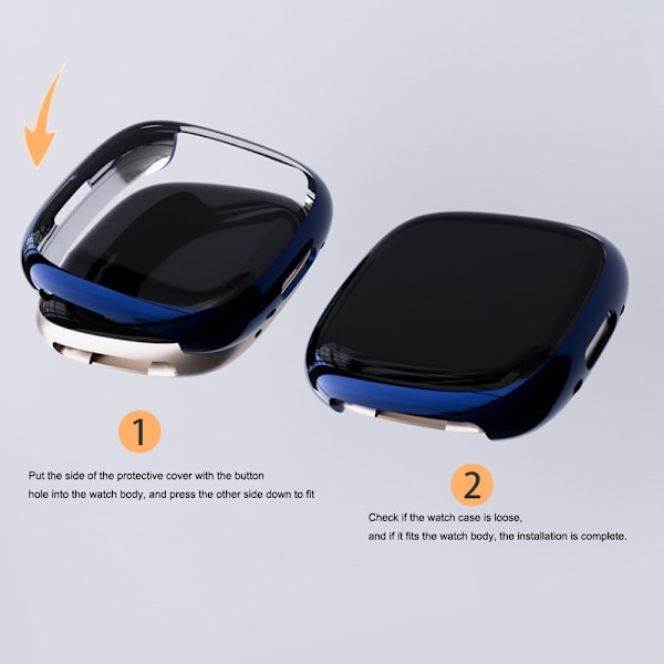 Fitbit Sense 2 elektropläteringsskydd - Transparent Transparent