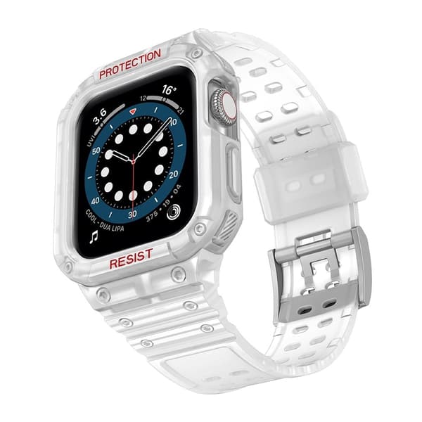 Apple Watch (45 mm) fleksibel urrem - Mat Gennemsigtig / Transparent Transparent