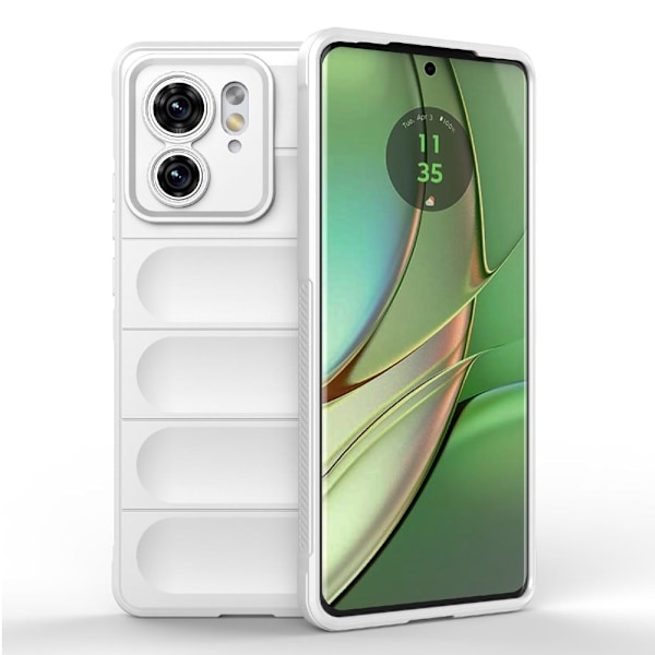 Mjukt greppformat Motorola Edge 40 skal - Vit Vit