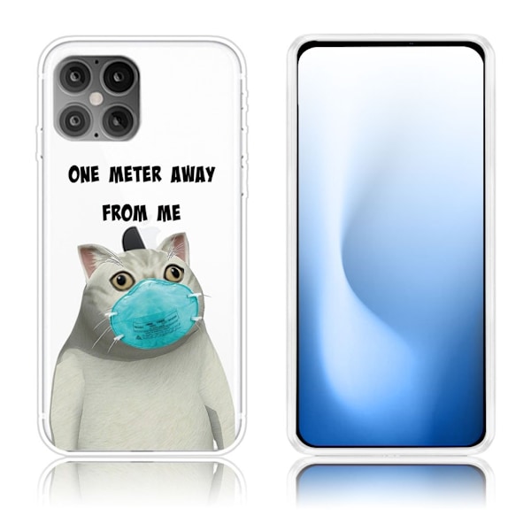 Deco iPhone 12 Pro Max kotelot - Kissa Yllään Naamio White