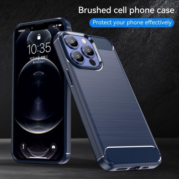 Carbon Flex etui - iPhone 13 Pro Max - Blå Blue
