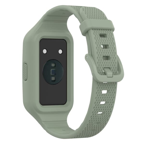 Huawei Band 8 / 7 / 6 silikonrem med skydd - Ljusgrön Grön