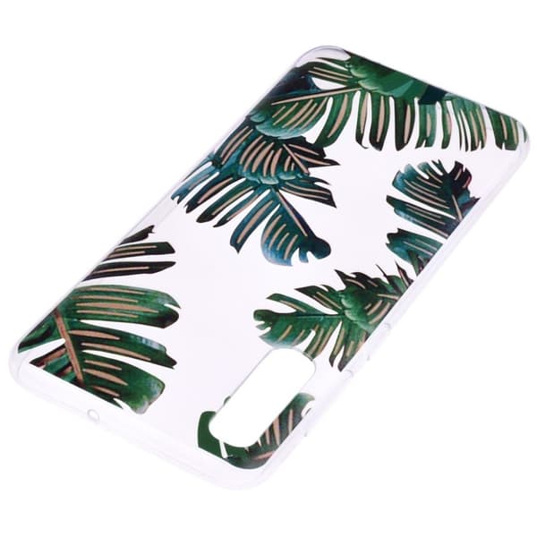 Samsung Galaxy A50 Etui Med Mønster - Blader Green